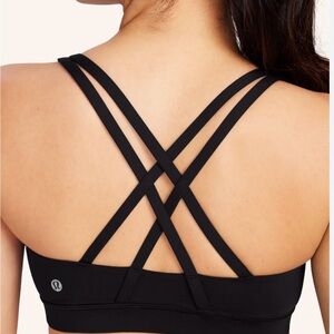 lululemon athletica ~ Energy Black Strappy Sports Bra
